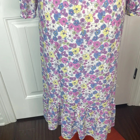 Modcloth Ruffling for Flowers Floral Midi Prairie Dress Size 6 - Picture 11 of 14